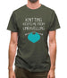 Knitting Keeps Me From Unravelling Mens T-Shirt