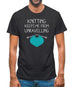 Knitting Keeps Me From Unravelling Mens T-Shirt