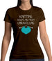 Knitting Keeps Me From Unravelling Womens T-Shirt