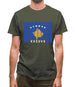 Kosovo Barcode Style Flag Mens T-Shirt