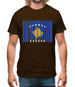 Kosovo Barcode Style Flag Mens T-Shirt