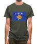 Kosovo Grunge Style Flag Mens T-Shirt