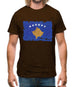 Kosovo Grunge Style Flag Mens T-Shirt