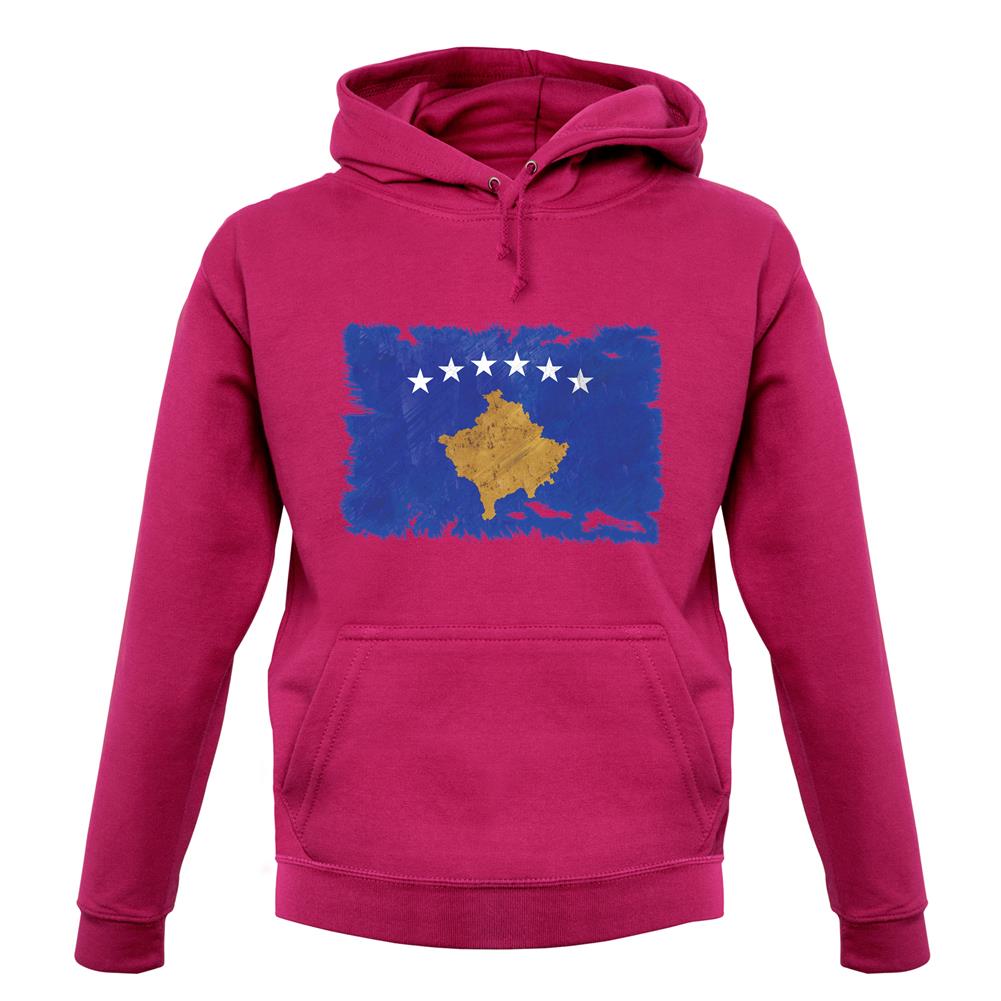 Kosovo Grunge Style Flag unisex hoodie