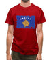 Kosovo Grunge Style Flag Mens T-Shirt