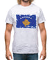 Kosovo Grunge Style Flag Mens T-Shirt