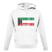 Kuwait Barcode Style Flag unisex hoodie