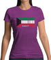 Kuwait Barcode Style Flag Womens T-Shirt