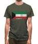 Kuwait Barcode Style Flag Mens T-Shirt