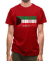 Kuwait Barcode Style Flag Mens T-Shirt