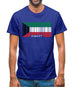 Kuwait Barcode Style Flag Mens T-Shirt