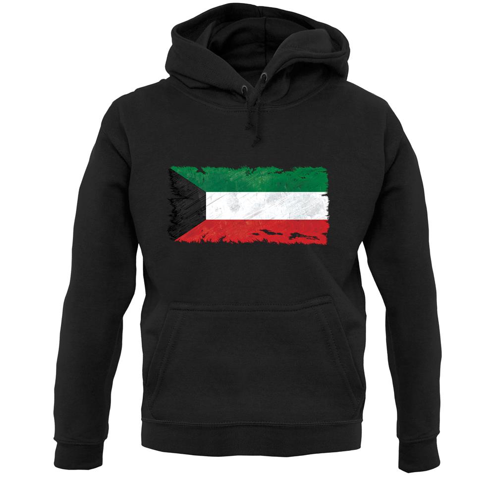 Kuwait Grunge Style Flag Unisex Hoodie