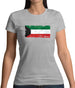 Kuwait Grunge Style Flag Womens T-Shirt