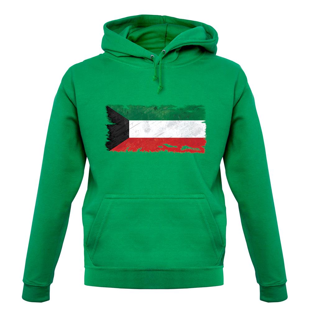 Kuwait Grunge Style Flag unisex hoodie
