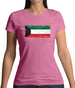 Kuwait Grunge Style Flag Womens T-Shirt