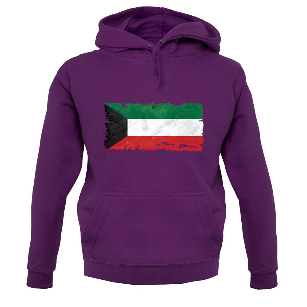 Kuwait Grunge Style Flag unisex hoodie