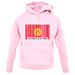 Kyrgyzstan Barcode Style Flag unisex hoodie