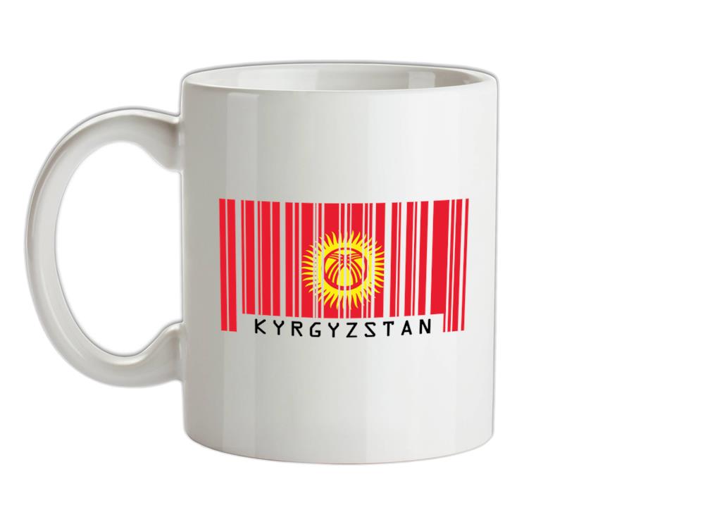Kyrgyzstan Barcode Style Flag Ceramic Mug