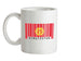 Kyrgyzstan Barcode Style Flag Ceramic Mug
