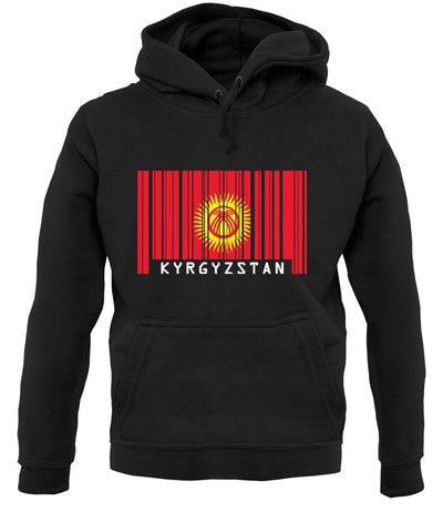 Kyrgyzstan Barcode Style Flag unisex hoodie