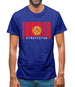 Kyrgyzstan Barcode Style Flag Mens T-Shirt