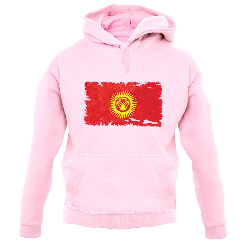 Kyrgyzstan Grunge Style Flag unisex hoodie