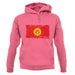 Kyrgyzstan Grunge Style Flag unisex hoodie