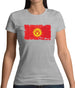 Kyrgyzstan Grunge Style Flag Womens T-Shirt