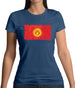 Kyrgyzstan Grunge Style Flag Womens T-Shirt