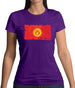 Kyrgyzstan Grunge Style Flag Womens T-Shirt