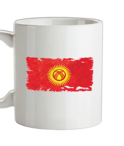 Kyrgyzstan Grunge Style Flag Ceramic Mug