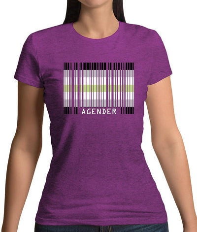 Lgbt Barcode Flags Agender Womens T-Shirt