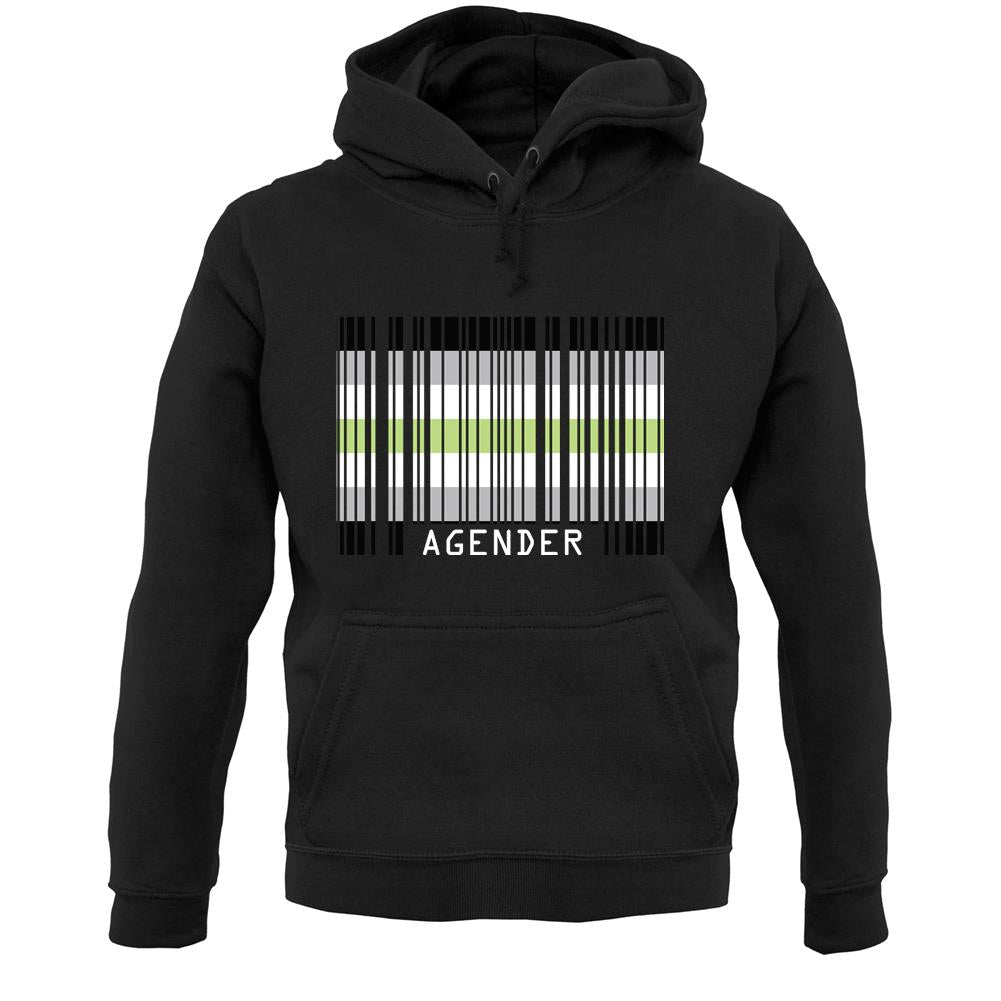 Lgbt Barcode Flags Agender Unisex Hoodie