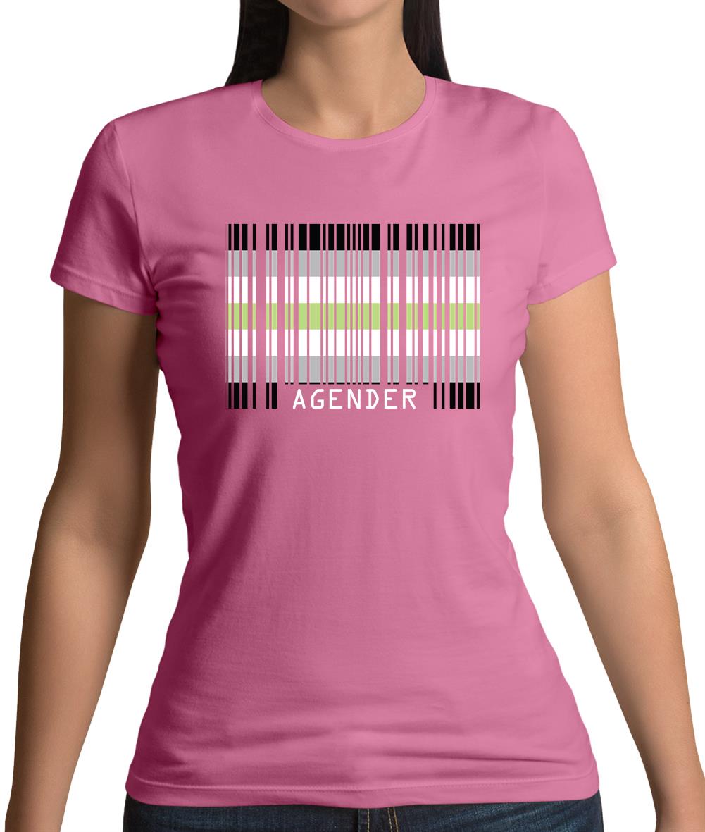 Lgbt Barcode Flags Agender Womens T-Shirt