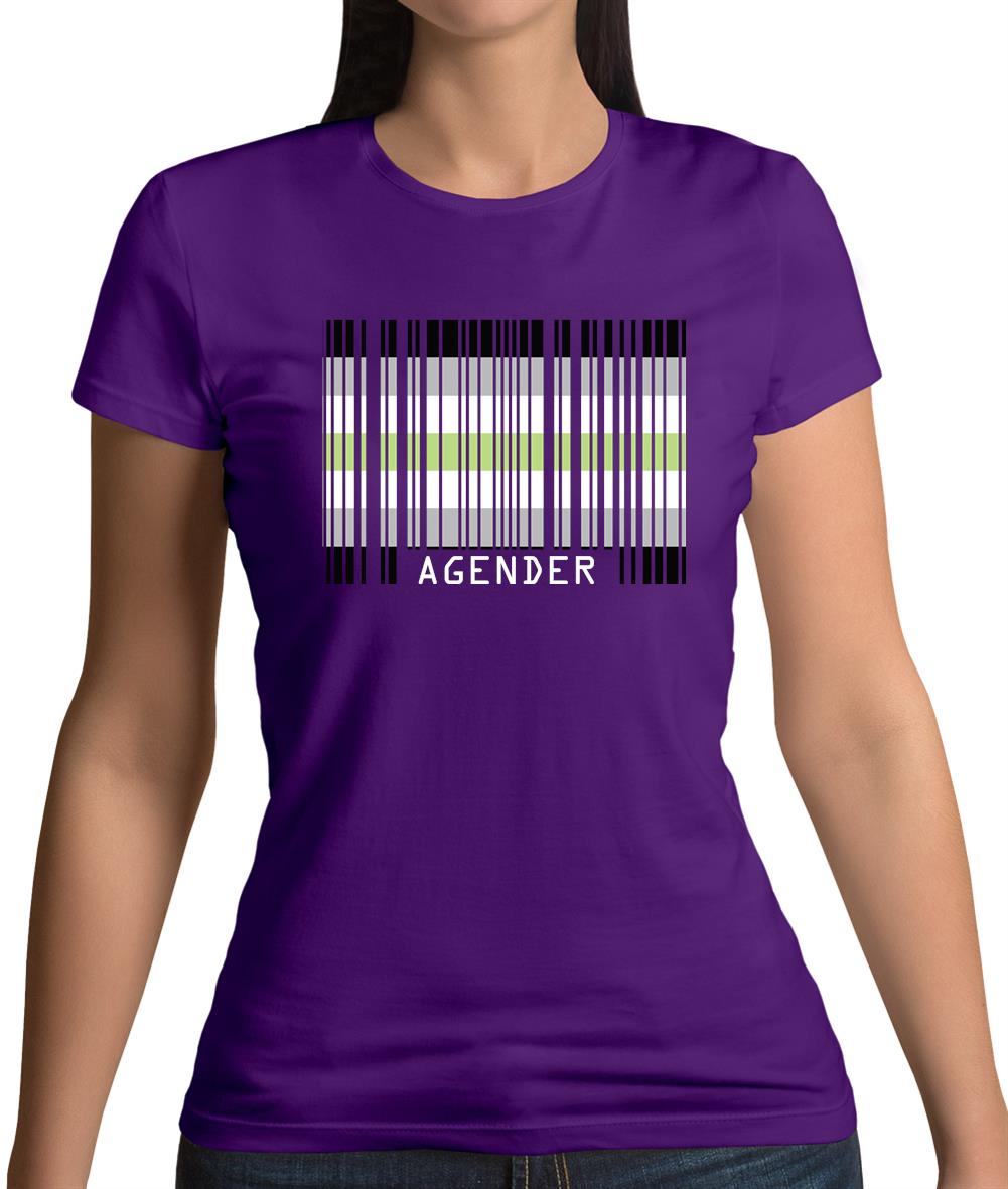 Lgbt Barcode Flags Agender Womens T-Shirt