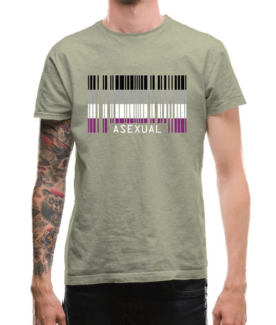 Lgbt Barcode Flags Asexual Mens T-Shirt