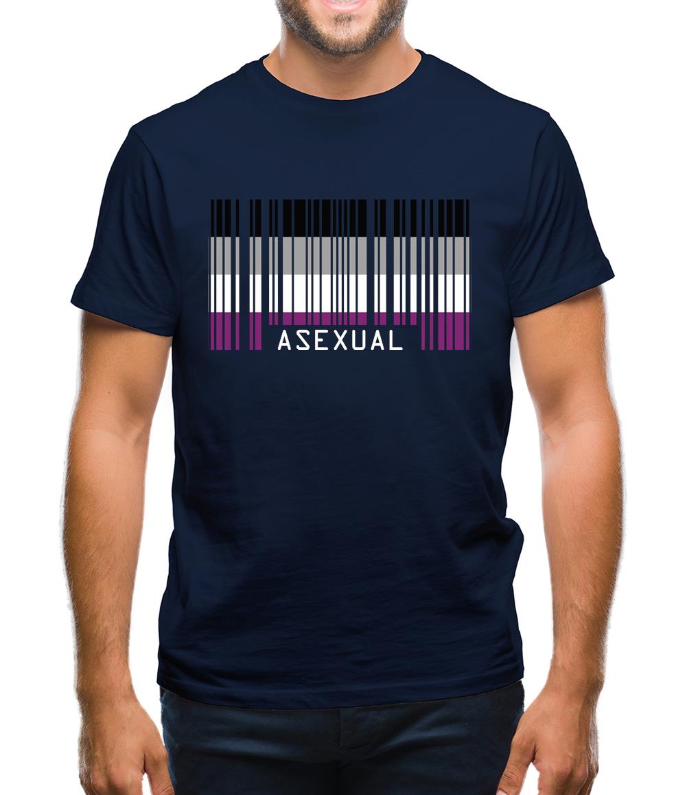 Lgbt Barcode Flags Asexual Mens T-Shirt