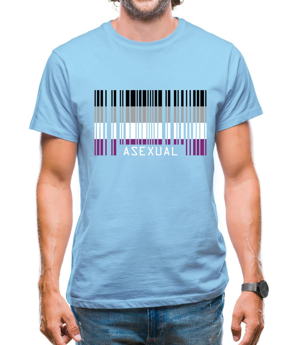 Lgbt Barcode Flags Asexual Mens T-Shirt