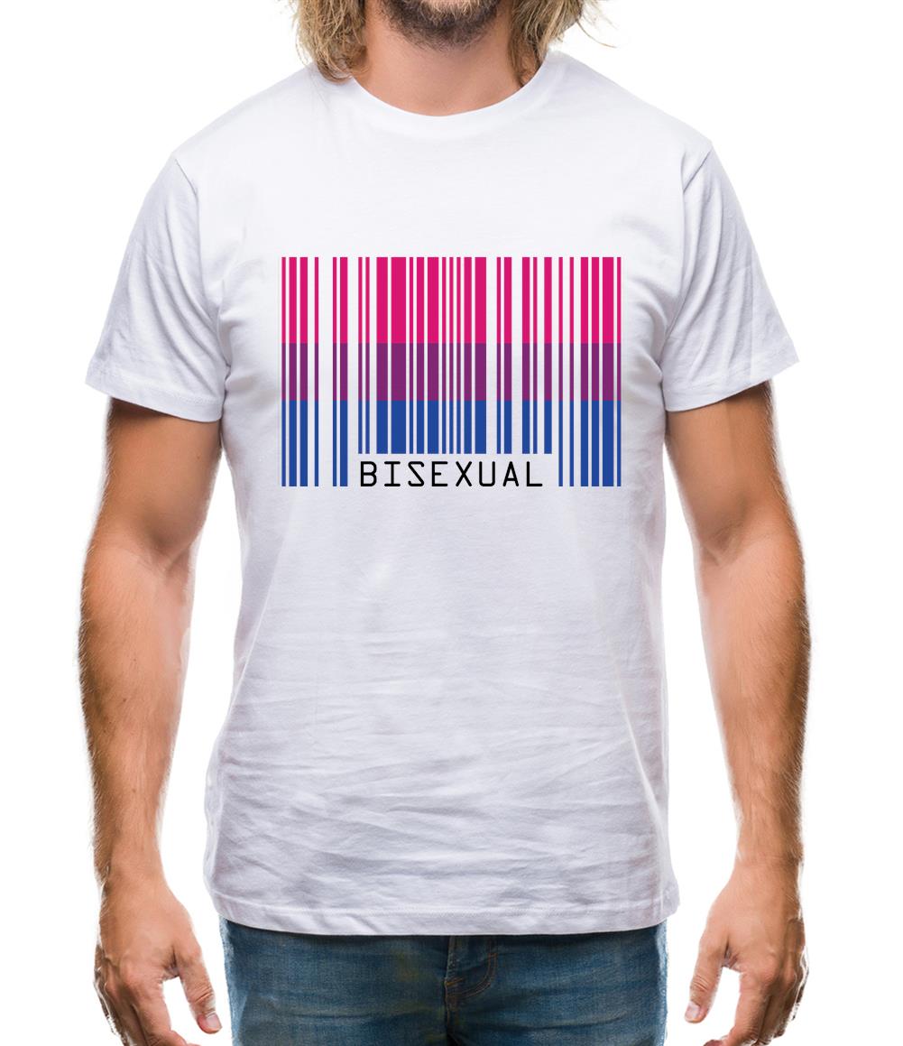 Lgbt Barcode Flags Bisexual Mens T-Shirt