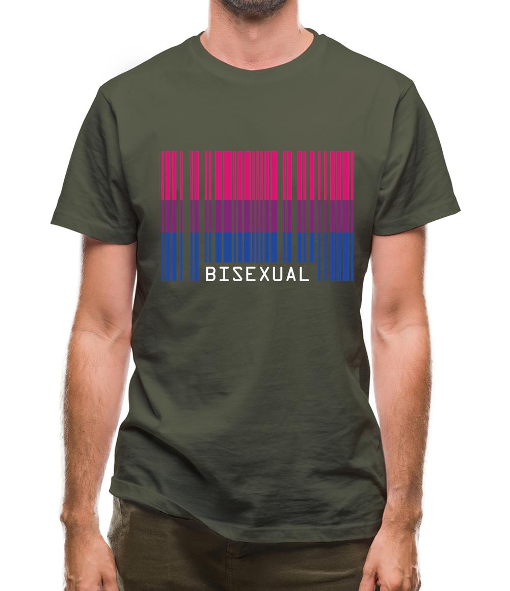 Lgbt Barcode Flags Bisexual Mens T-Shirt