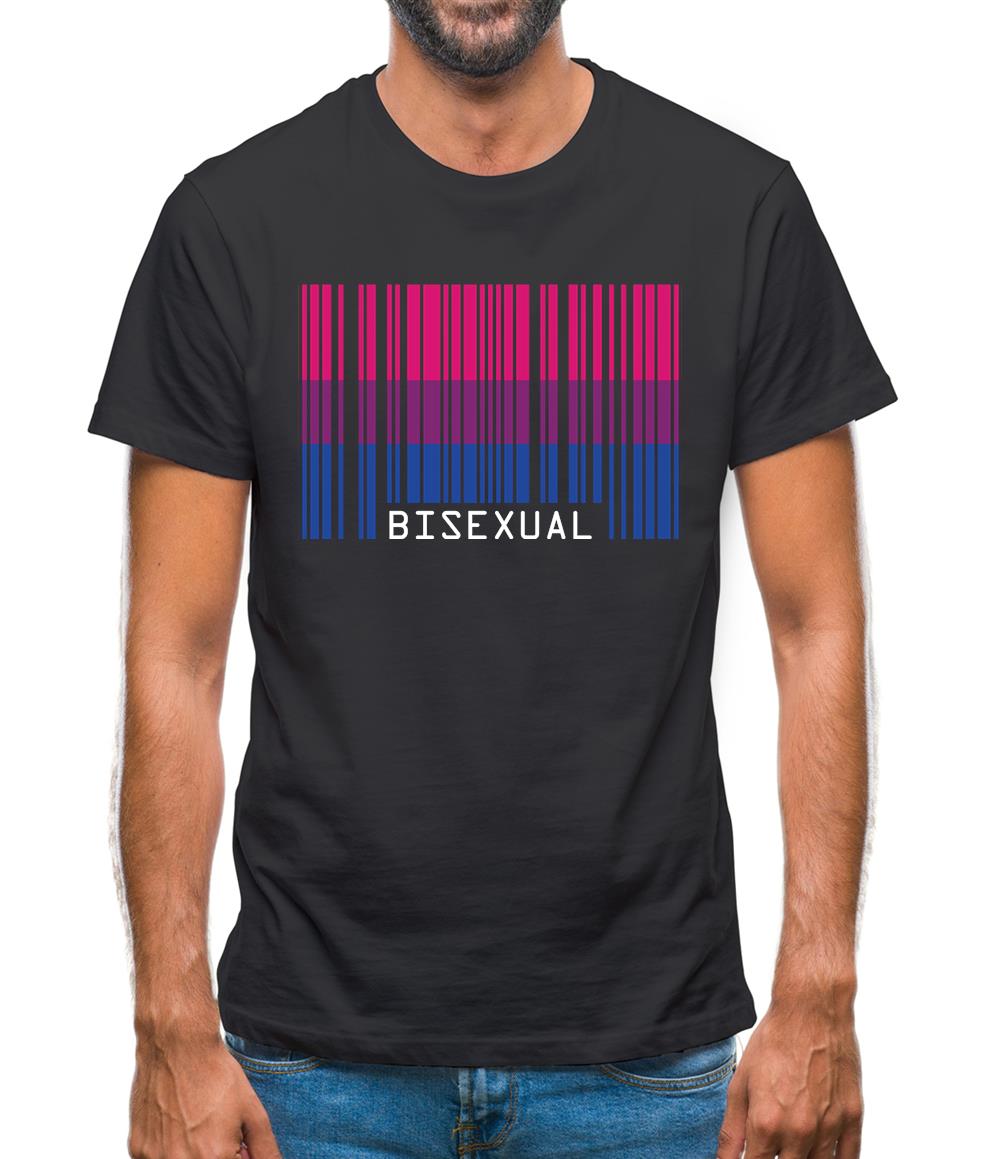 Lgbt Barcode Flags Bisexual Mens T-Shirt
