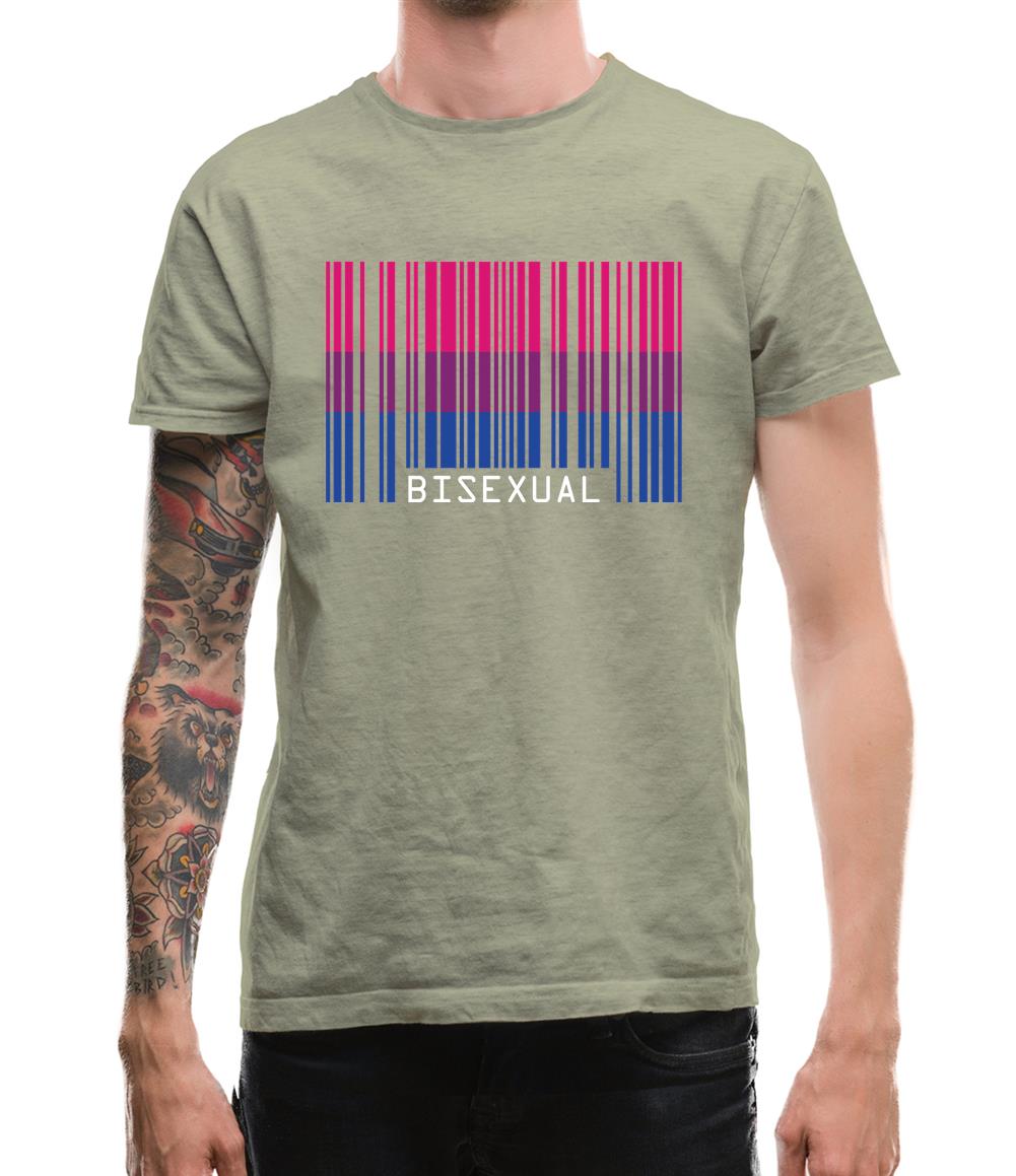 Lgbt Barcode Flags Bisexual Mens T-Shirt