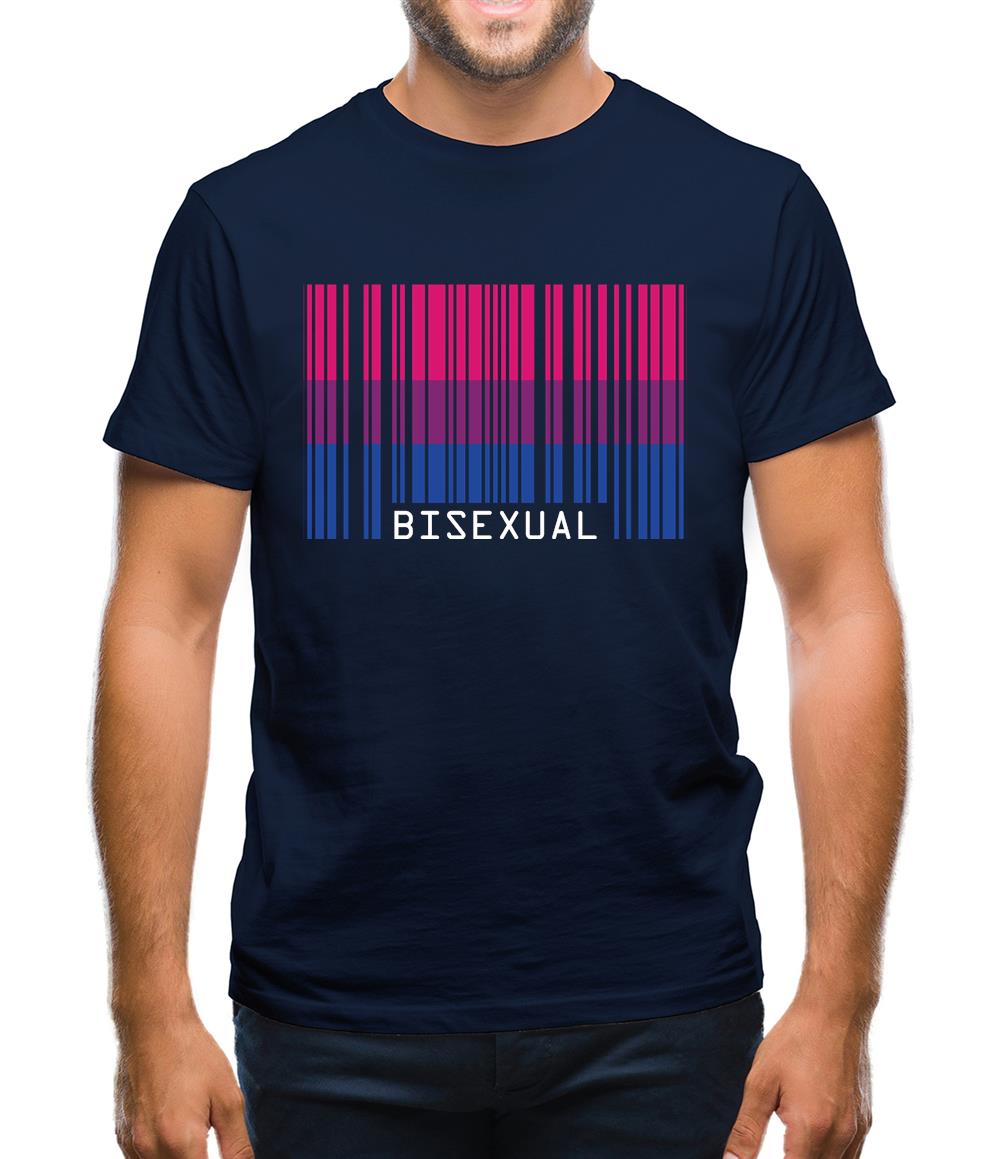 Lgbt Barcode Flags Bisexual Mens T-Shirt