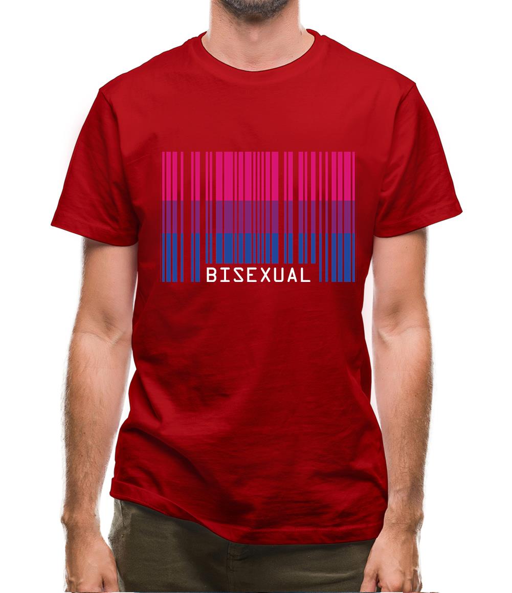 Lgbt Barcode Flags Bisexual Mens T-Shirt