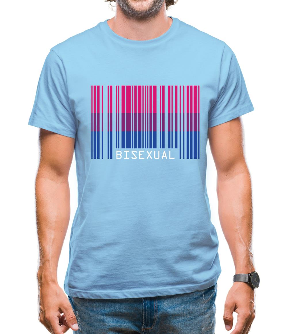 Lgbt Barcode Flags Bisexual Mens T-Shirt