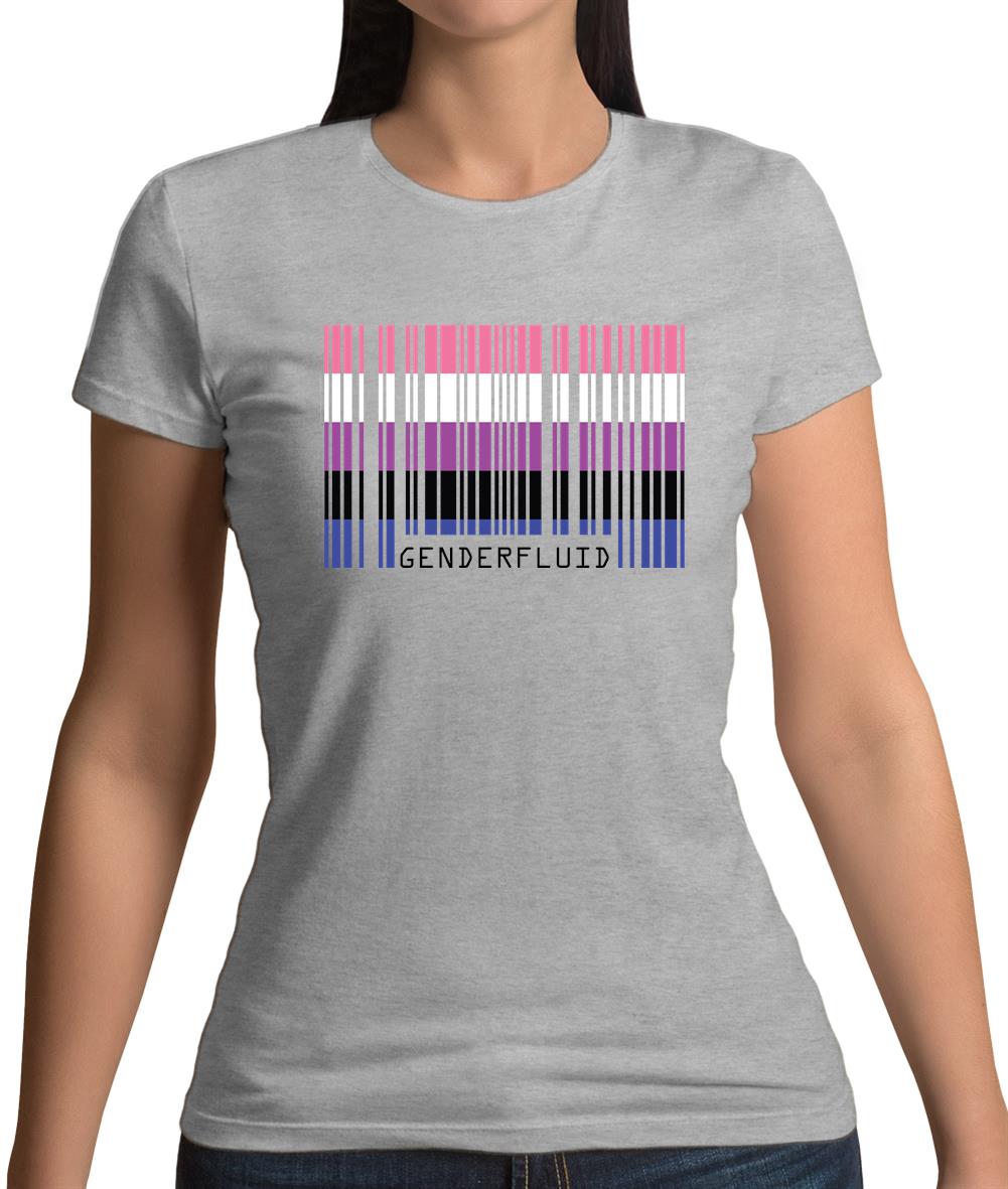 Lgbt Barcode Flags Gender Fluid Womens T-Shirt