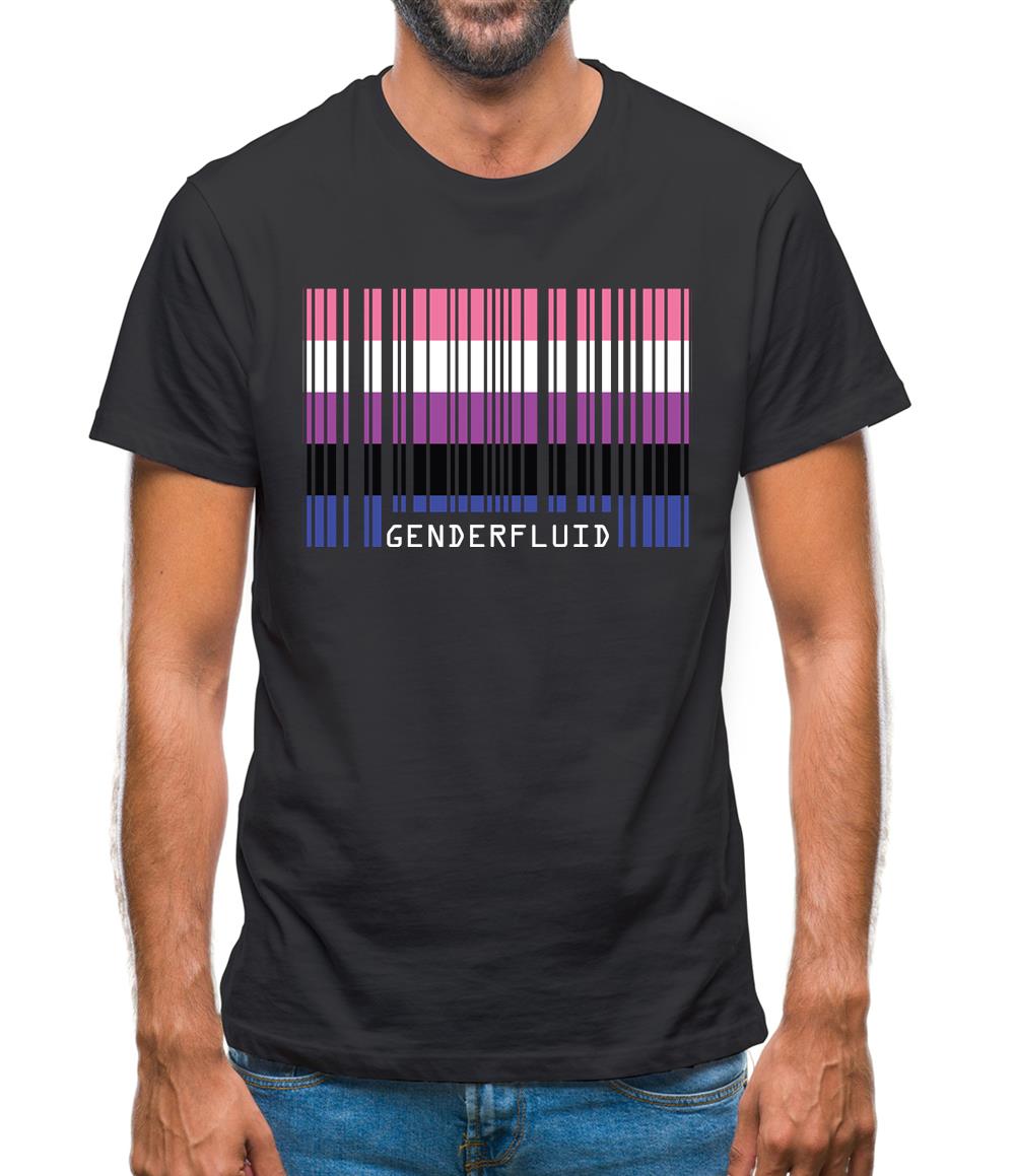 Lgbt Barcode Flags Gender Fluid Mens T-Shirt