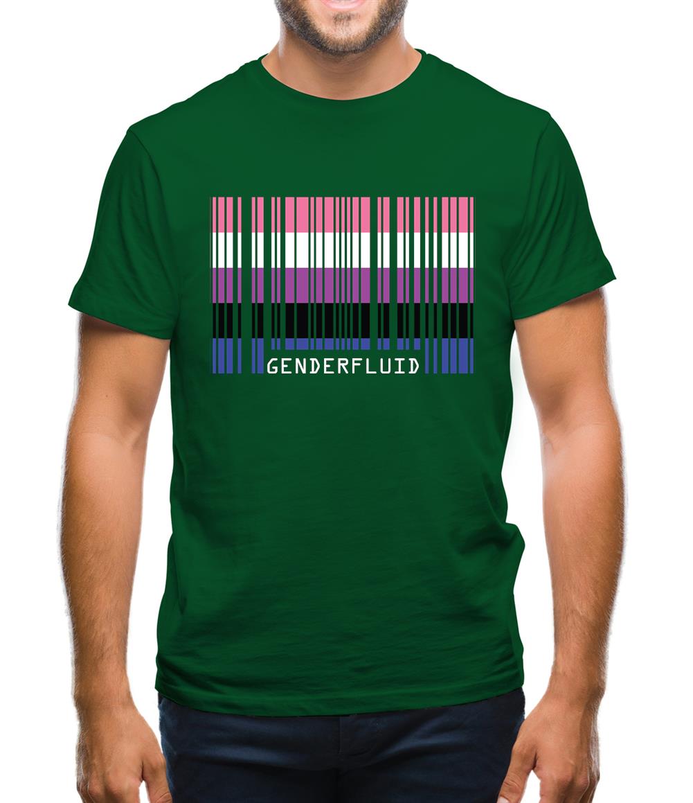 Lgbt Barcode Flags Gender Fluid Mens T-Shirt