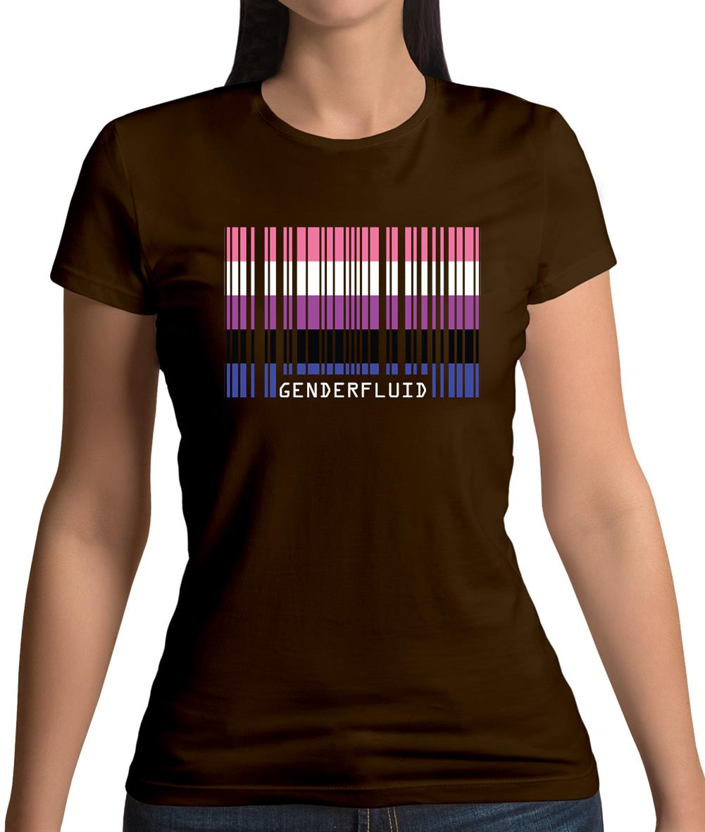 Lgbt Barcode Flags Gender Fluid Womens T-Shirt