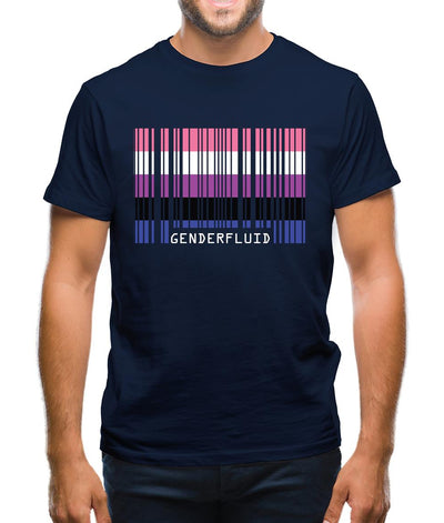 Lgbt Barcode Flags Gender Fluid Mens T-Shirt